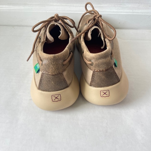 Twisted X Loafer Shoes Size 9 Women’s Eva Tan and Brown Boat Shoes - Picture 4 of 8